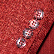 Auburn Solid 3-Piece Tailored-Fit Suit