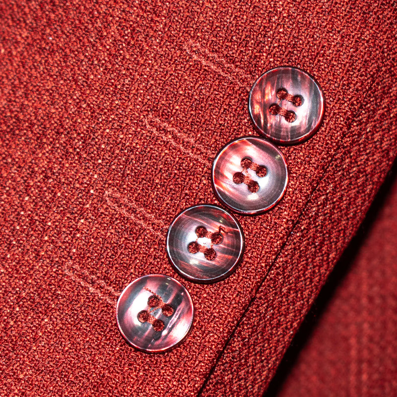 Auburn Solid 3-Piece Tailored-Fit Suit