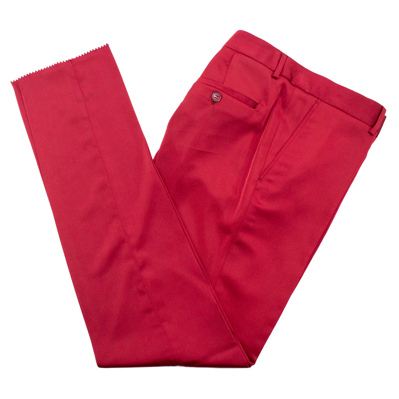 White And Burgundy Filigree 3-Piece Slim-Fit Tuxedo