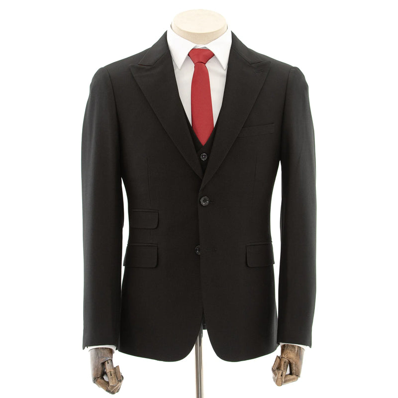 Black 3-Piece Stretch Slim-Fit Suit