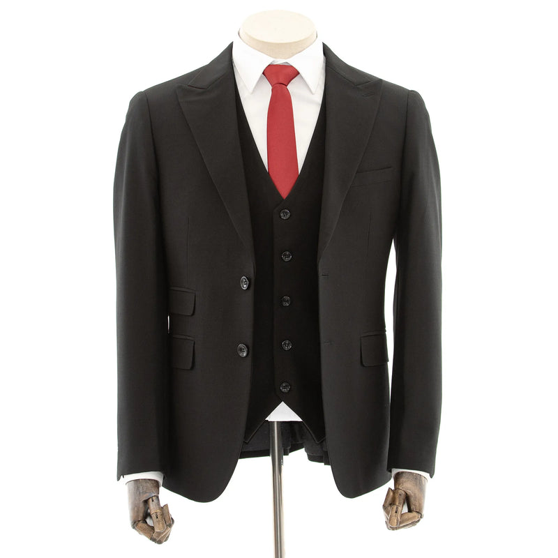 Black 3-Piece Stretch Slim-Fit Suit