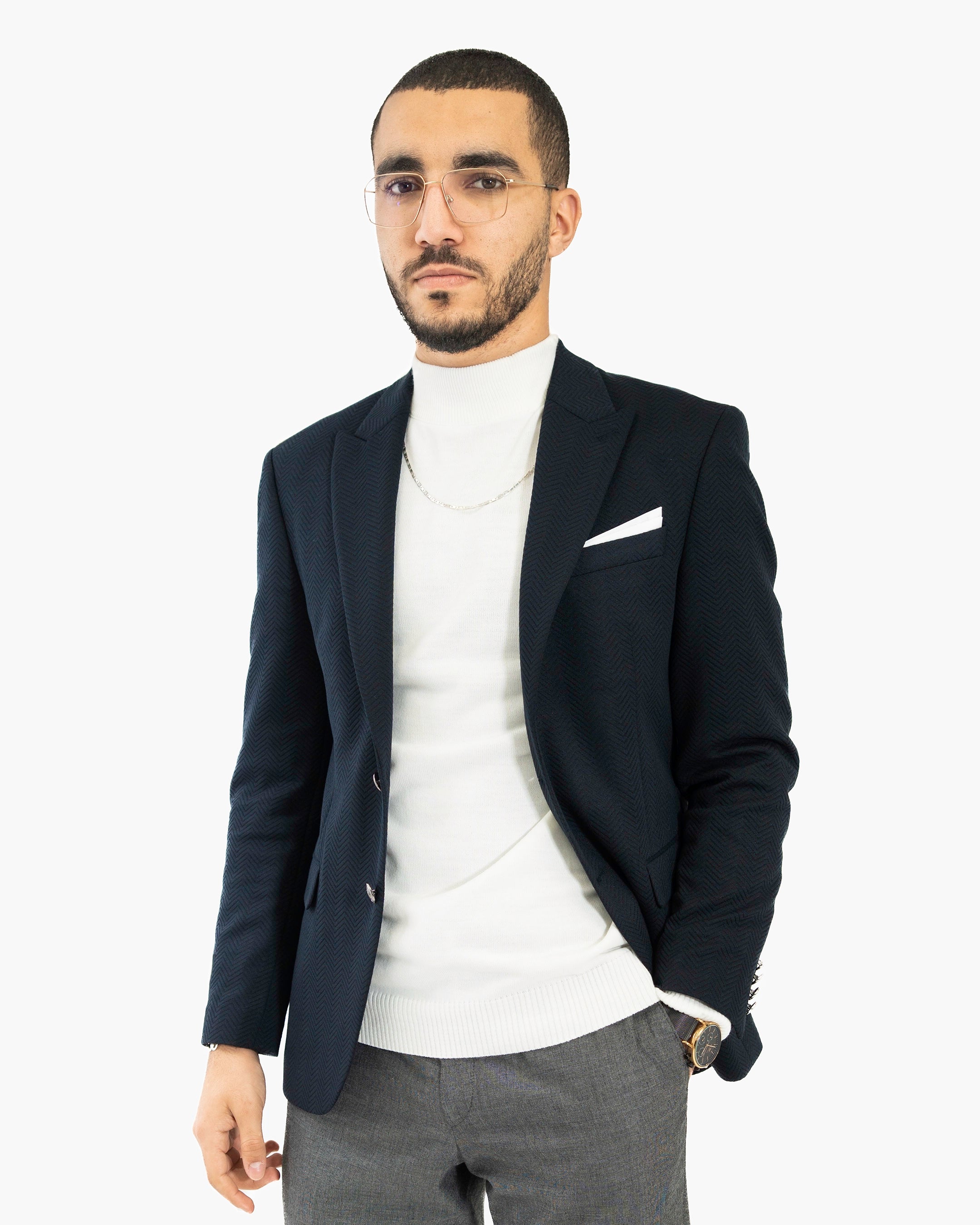 Herringbone Tailored-Fit Sport Coat