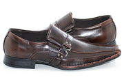 Dark Brown Leather Dress Square-Toe Loafer
