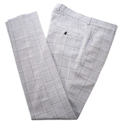 Ash Gray Windowpane 3-Piece Tailored-Fit Suit