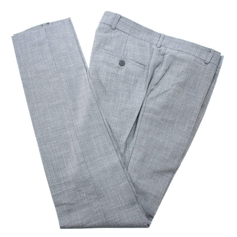 Gray and Blue Plaid 3-Piece Tailored-Fit Suit