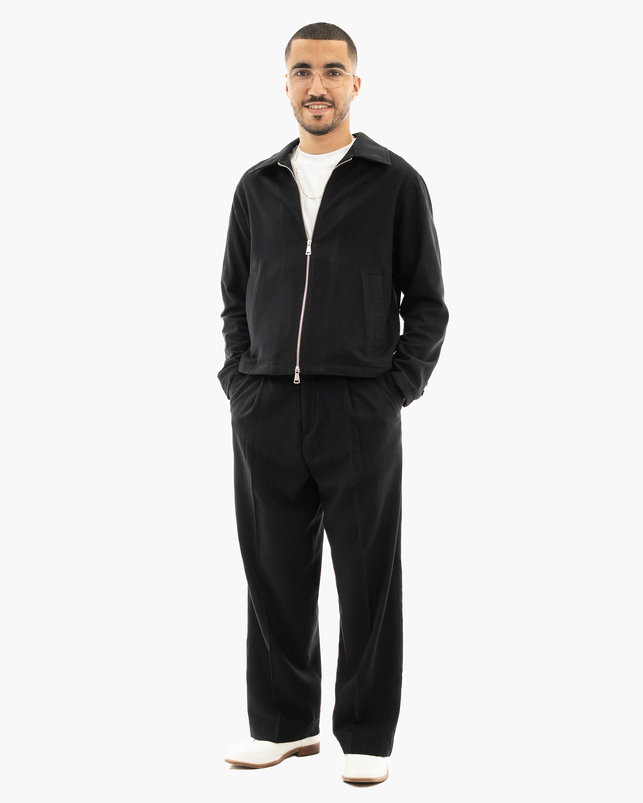 Cotton Blend Zip Lounge Suit