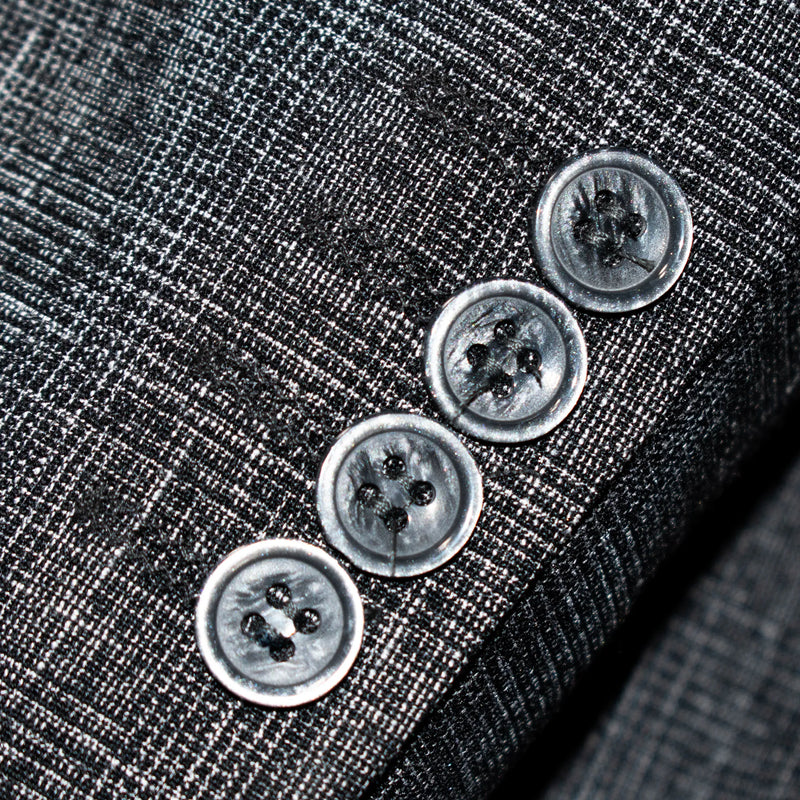 Dark Gray Twill 3-Piece Tailored-Fit Suit