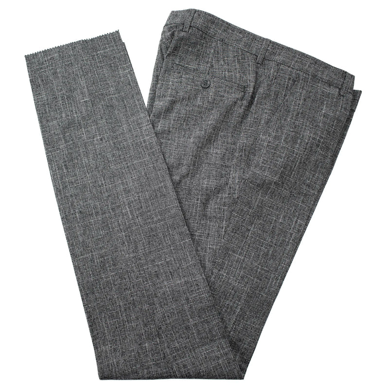 Dark Gray Twill 3-Piece Tailored-Fit Suit