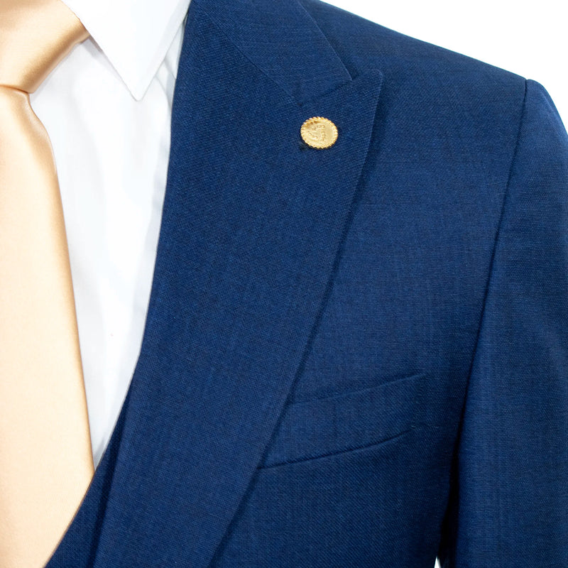 Midnight Blue 3-Piece Tailored-Fit Suit