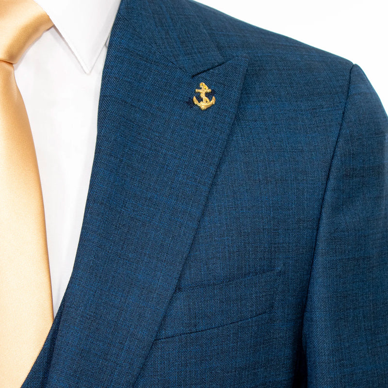 Midnight Blue 3-Piece Tailored-Fit Suit