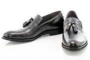 Black Leather Tasseled Dress Loafer