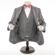Men's Gray 3-Piece Tailored-Fit Tuxedo