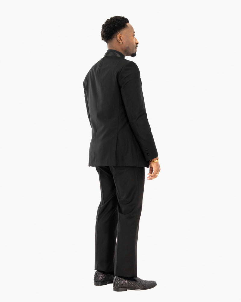 Enzo | Black Tailored-Fit 3-Piece Adjustable Tuxedo