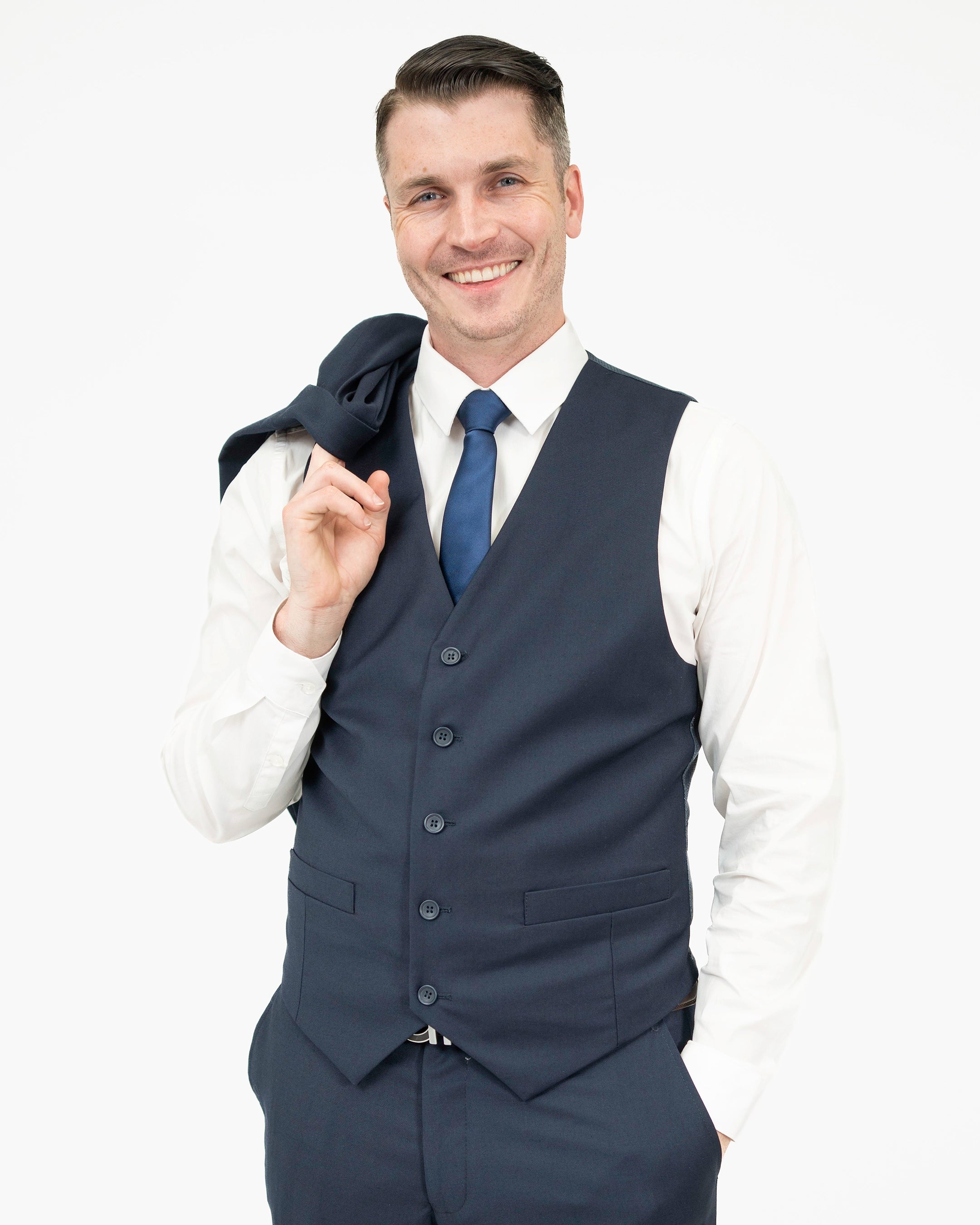 Emiliano | Navy Blue Suit Vest
