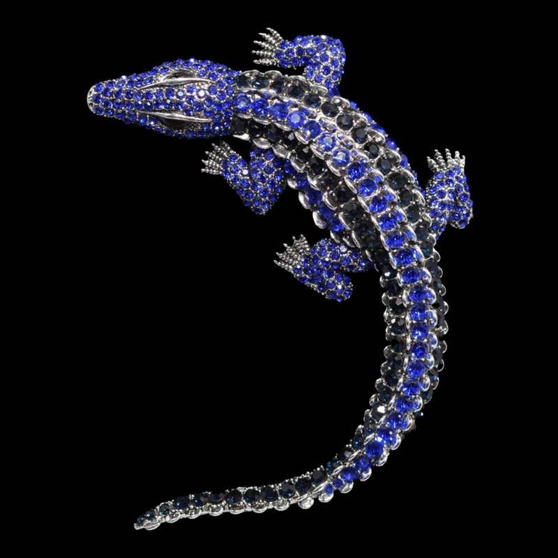 Alligator Crystal Brooch Lapel Pin