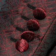 Men's Burgundy Crocodile Alligator Skin Slim-Fit Tuxedo