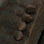 Men's Brown Damask 2-Piece Slim-Fit Suit