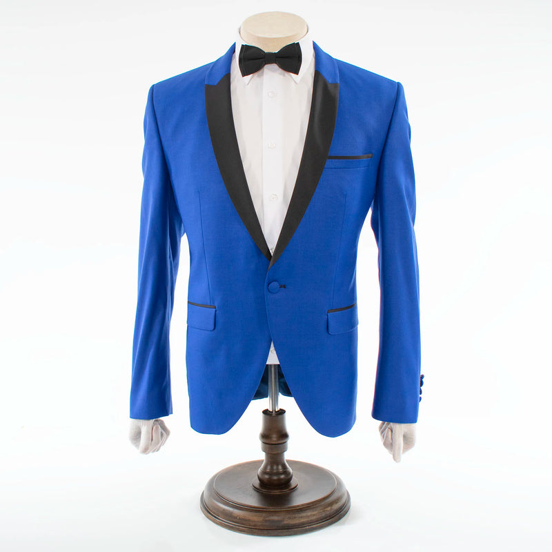Royal Blue Solid 2-Piece Slim-Fit Tuxedo