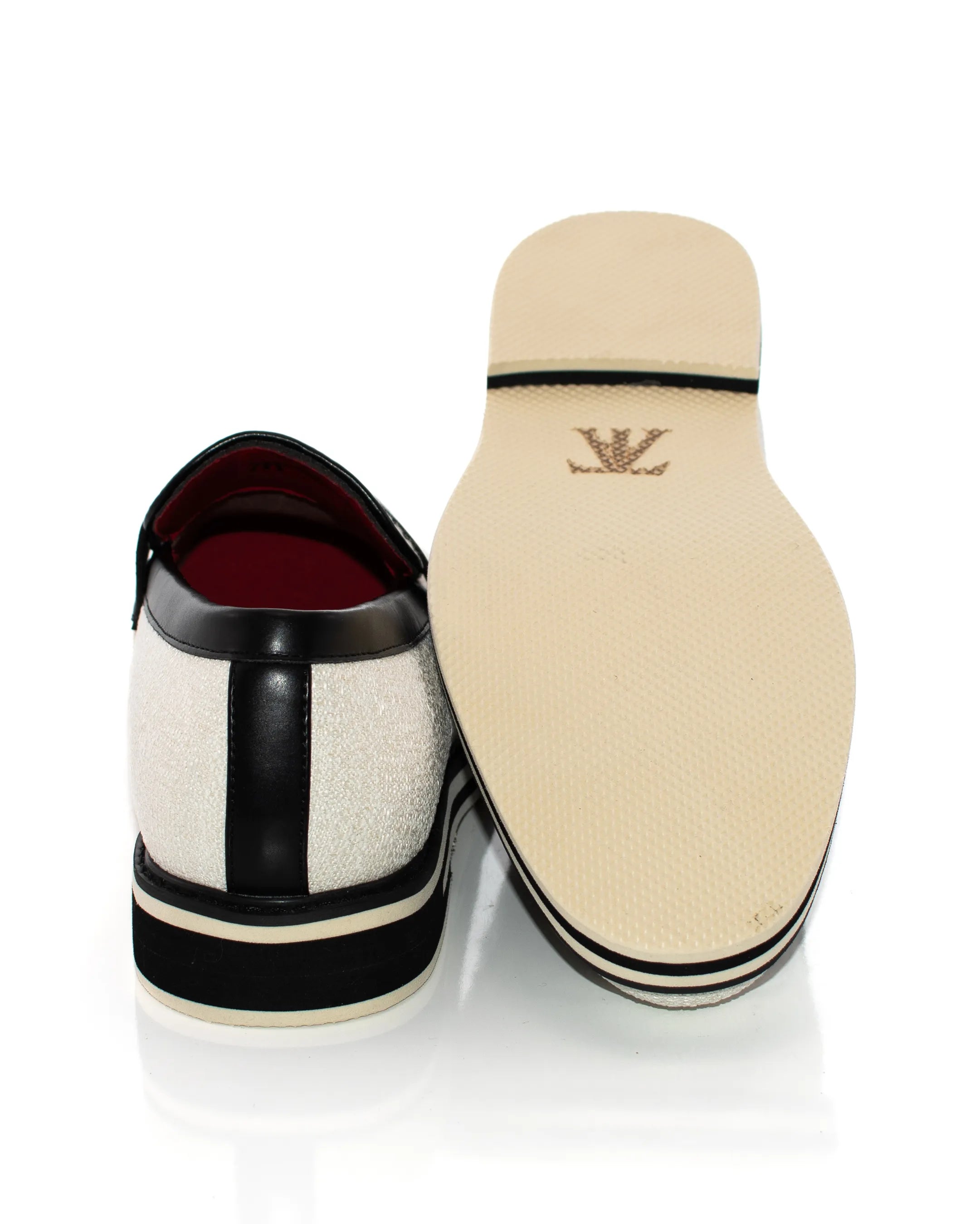 Two-Tone Woven Penny Loafer