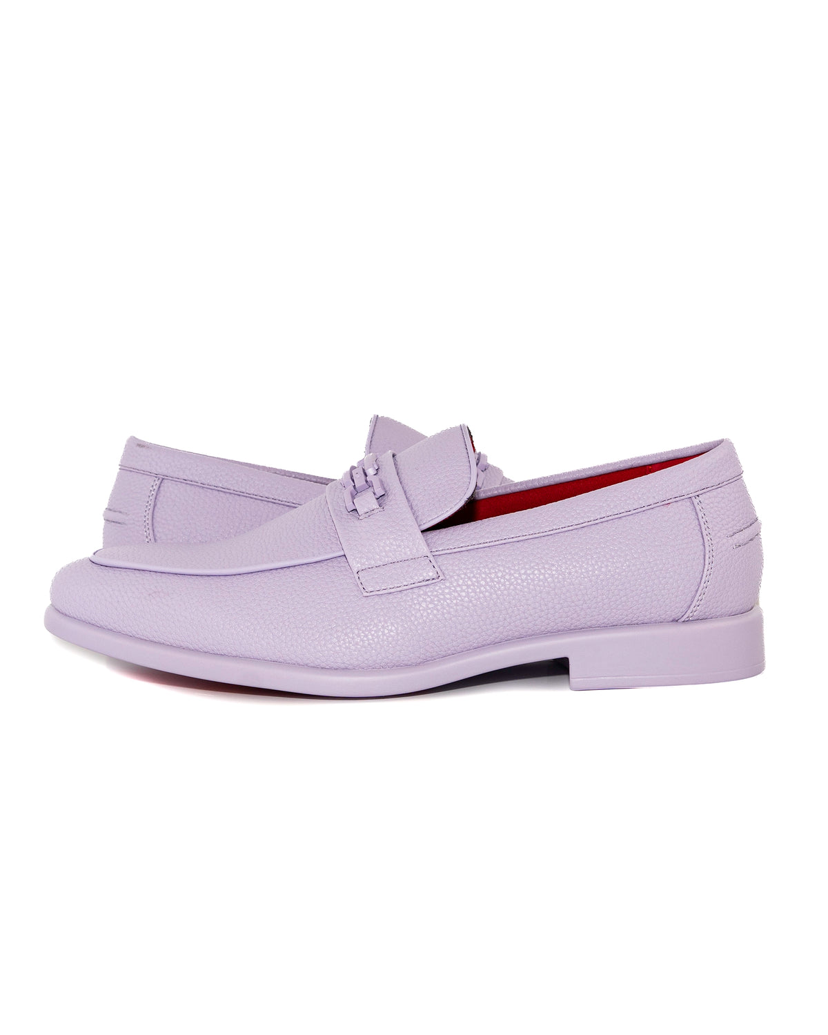 Lavender Split-Grain Leather Bit Dress Loafer Shoes | Inside View | Dolce Vesta