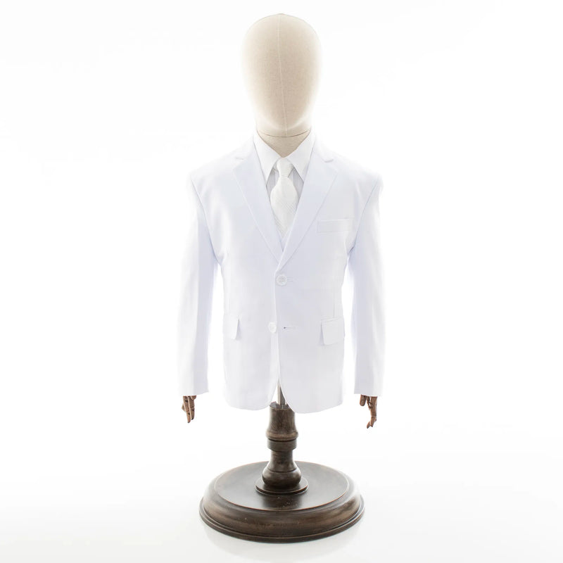 White 3-Piece Kids Premium Suit Set