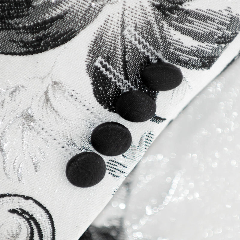 White Floral Baroque 3-Piece Slim-Fit Tuxedo