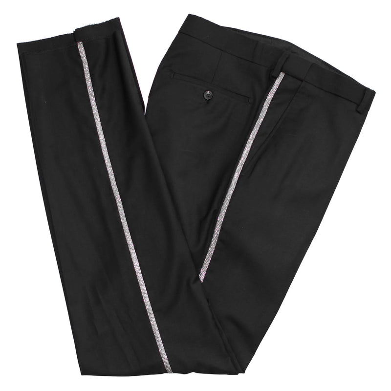 White Floral Baroque 3-Piece Slim-Fit Tuxedo