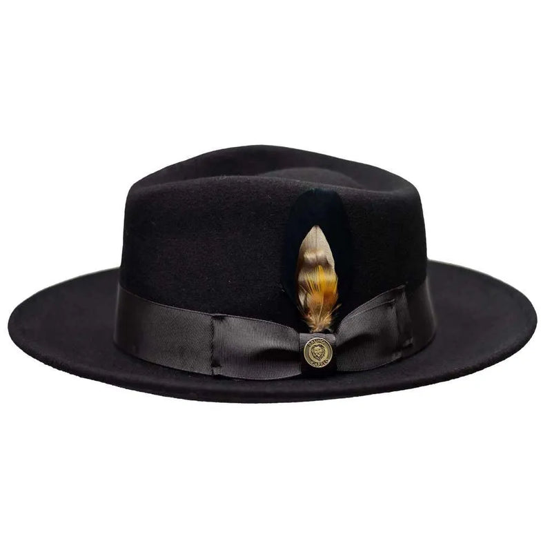Crushable Snap Brim Wool Felt Fedora Hat