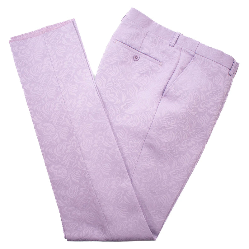 Lavender Baroque No-Lapel 3-Piece Slim-Fit Tuxedo