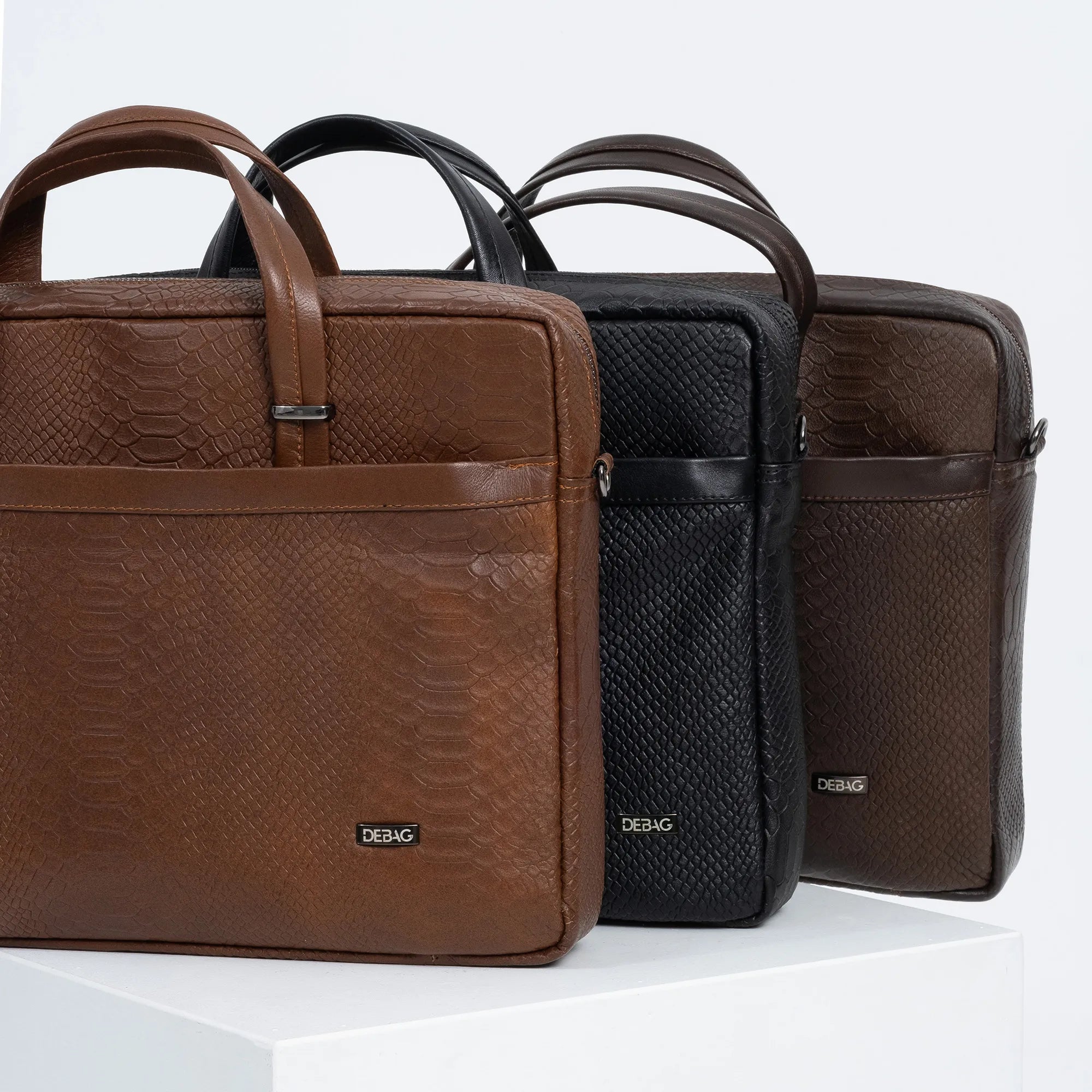 Snake Skin  Designed Leather Handmade Brief Case