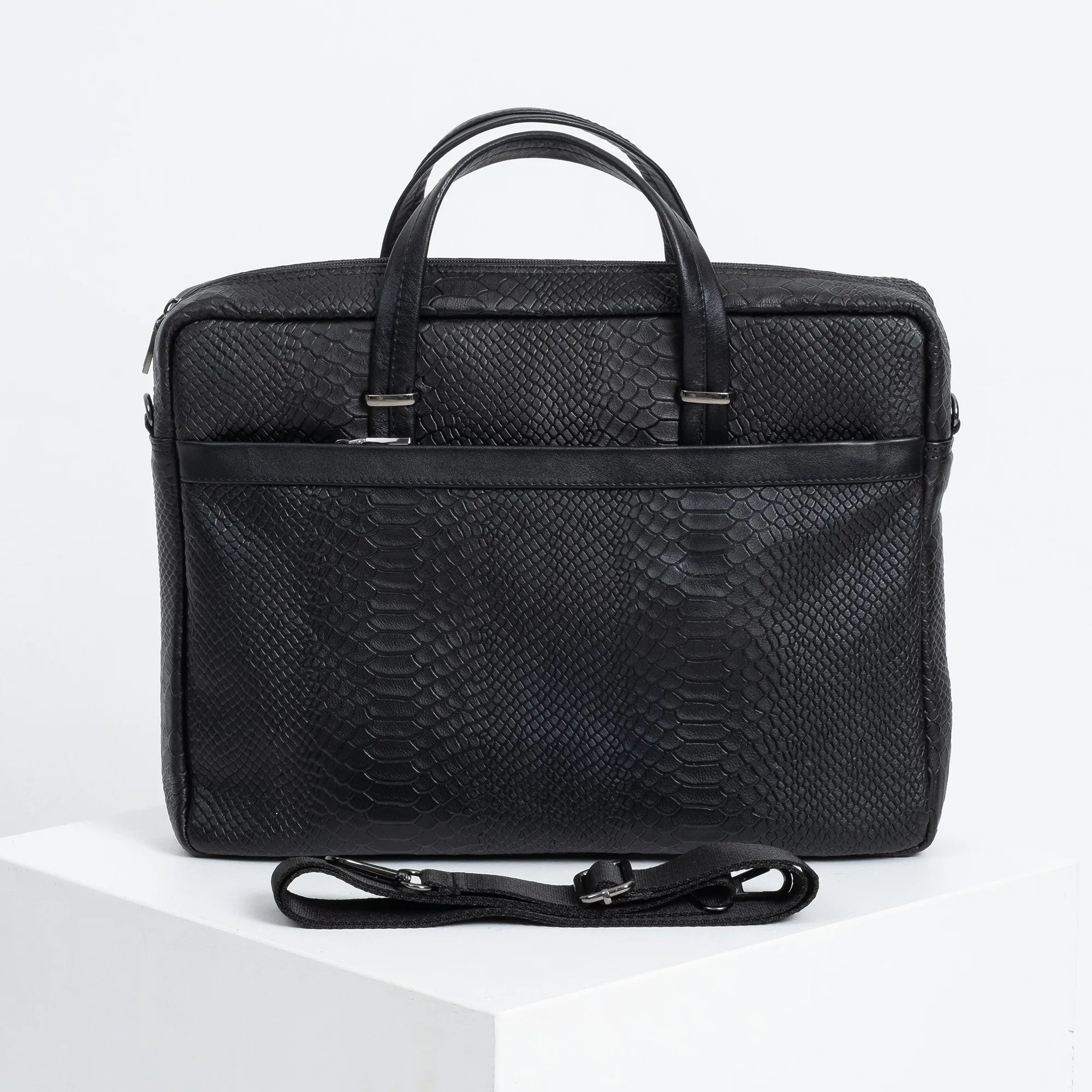 Snake Skin  Designed Leather Handmade Brief Case