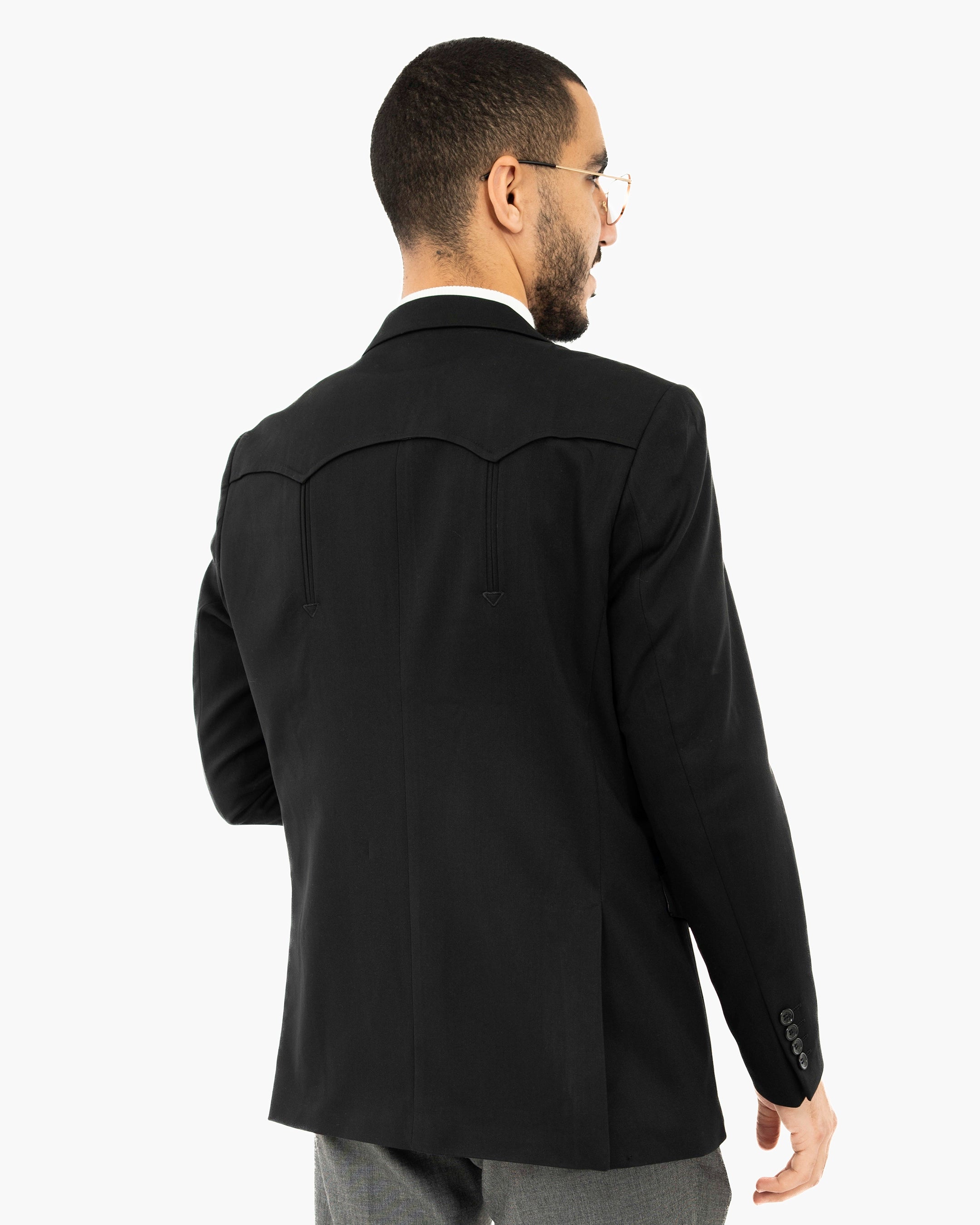 Black Western Modern-Fit Blazer