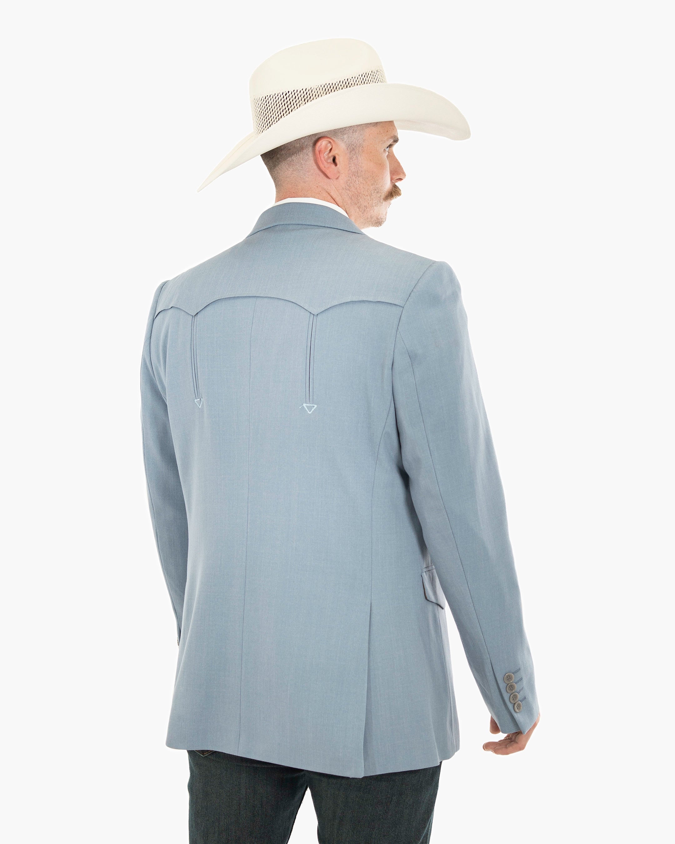 Western Double-Button Modern-Fit Blazer