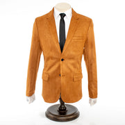 Men's Suede Slim-Fit Dinner Jacket Blazer
