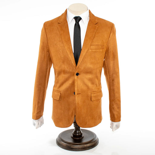 Men's Suede Slim-Fit Dinner Jacket Blazer