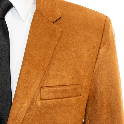 Men's Suede Slim-Fit Dinner Jacket Blazer