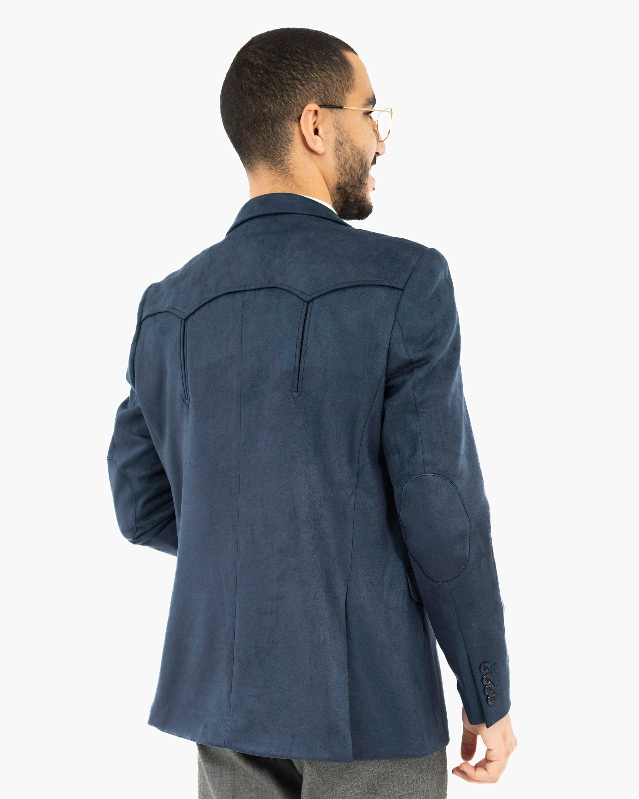 Western Modern-Fit Blazer with Suede Yokes