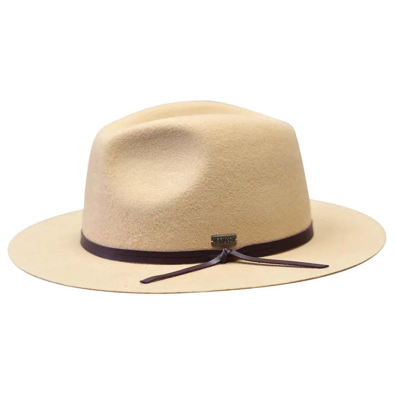 Wool Felt Fedora Hat Flat Brim