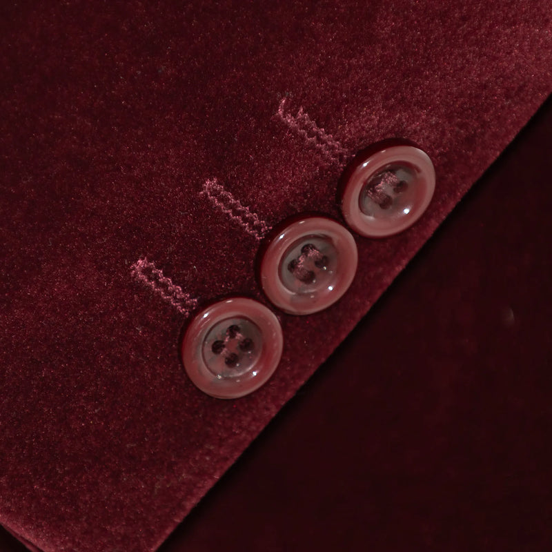 Burgundy Velvet Slim-Fit Dinner Jacket