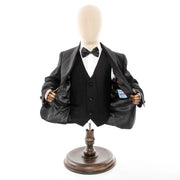 Kids' Black 3-Piece Tuxedo With Satin Shawl Lapels