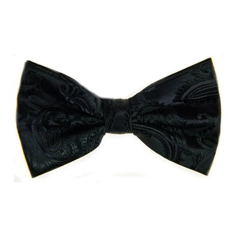 Paisley Pre-Tie Bow Tie with Matching Handkerchief