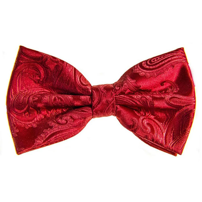 Paisley Pre-Tie Bow Tie with Matching Handkerchief