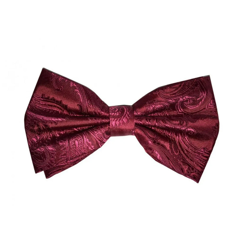 Paisley Pre-Tie Bow Tie with Matching Handkerchief