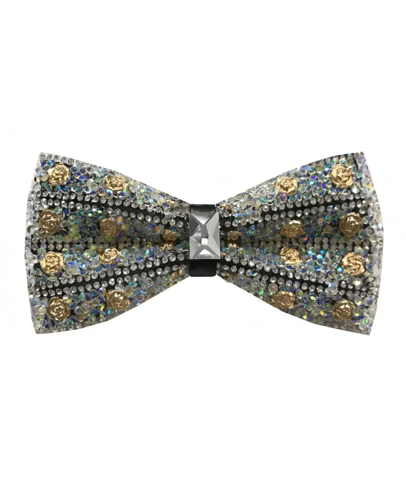 Roses and Rhinestones Bow Tie