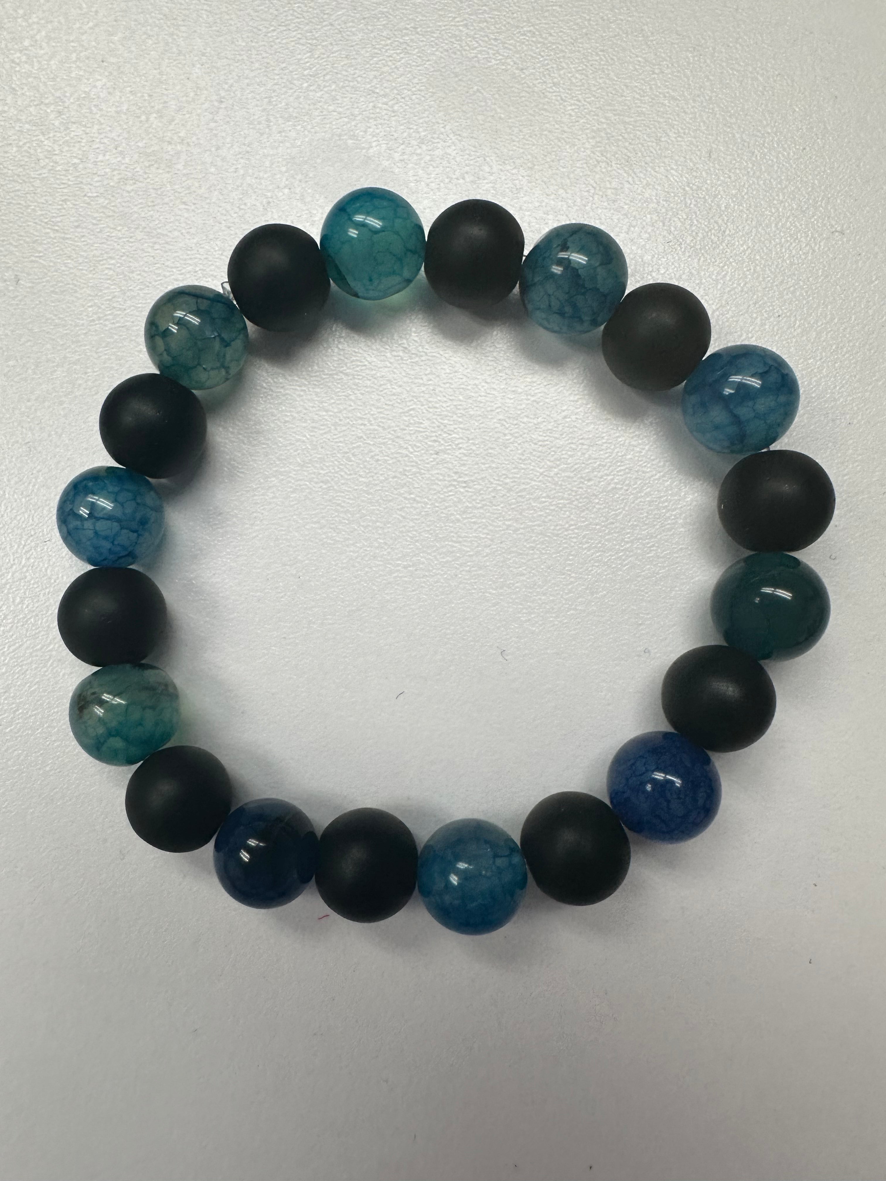Unisex Large Bead Hands Made Bracelet