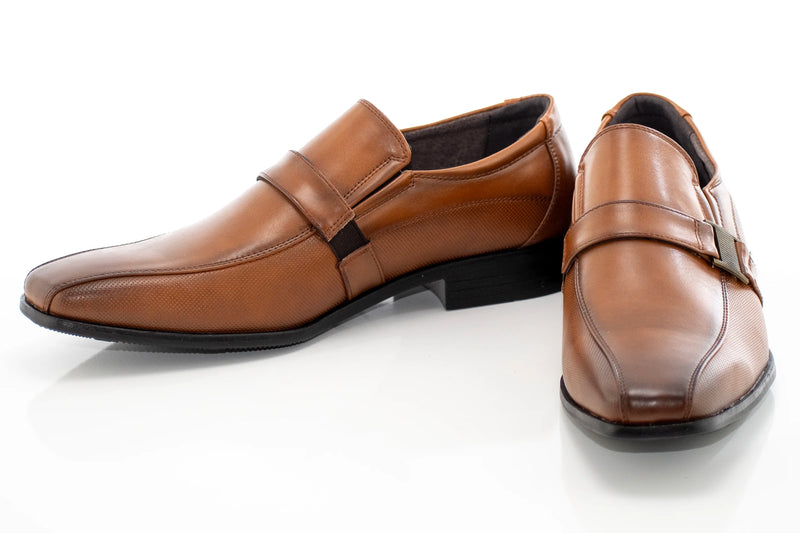 Cognac Grained Loafer with Band