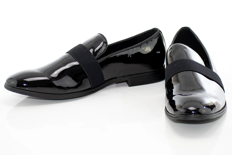 Black Patent Leather Strap Loafer