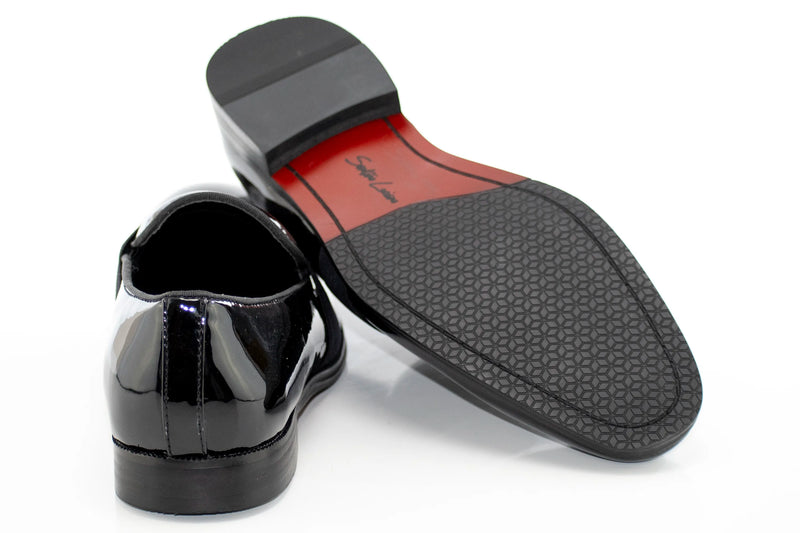 Black Patent Leather Strap Loafer