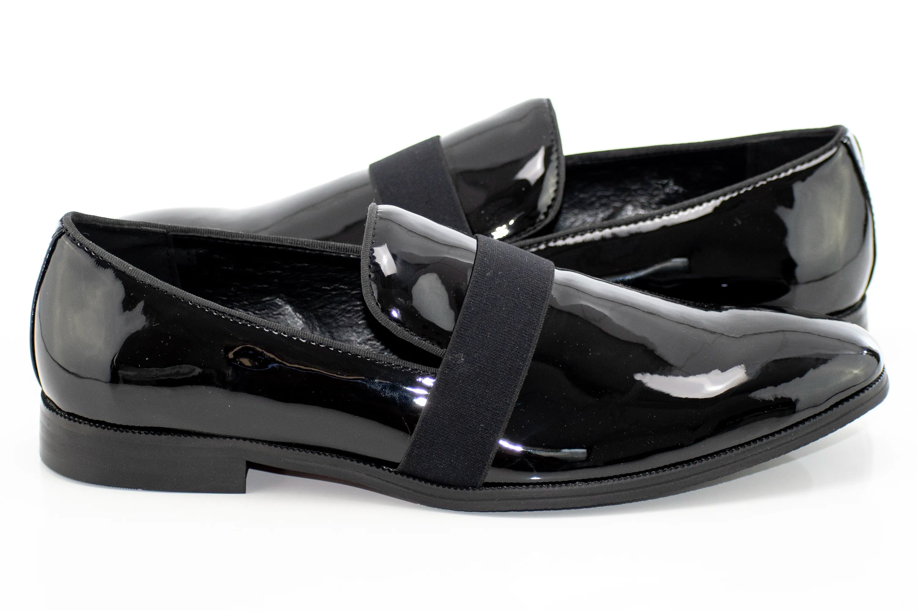 Black Patent Leather Strap Loafer