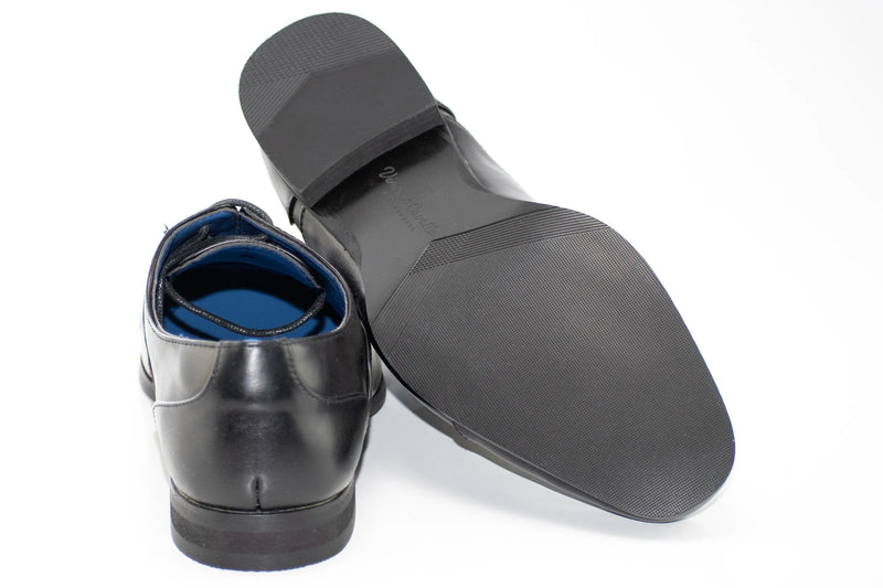 Black Oxford Cap-Toe Dress Shoes